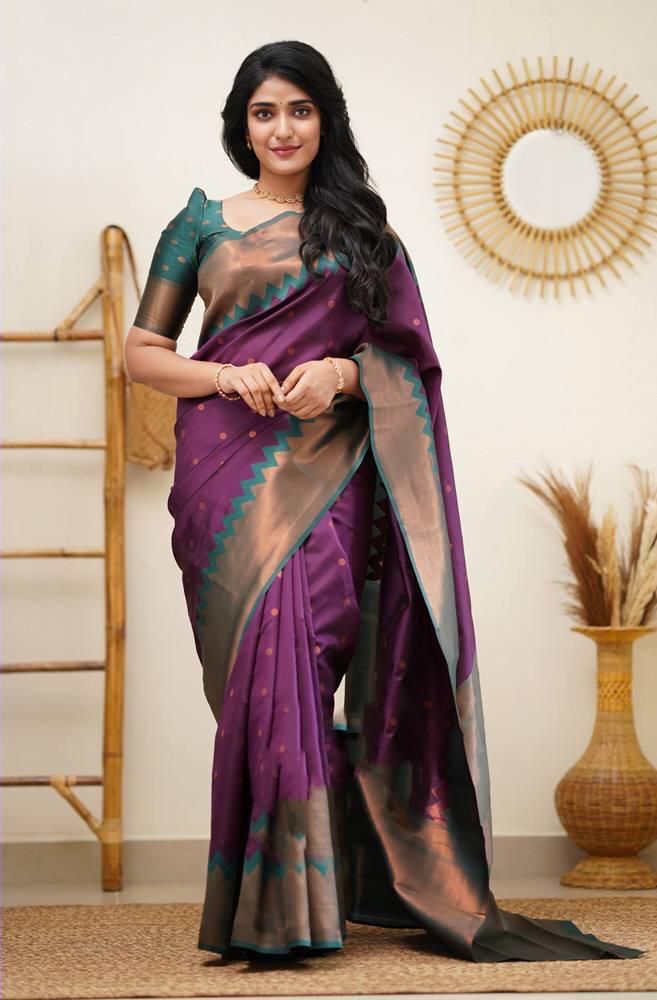 Soft Lichi Silk Saree - Color: Many Colours