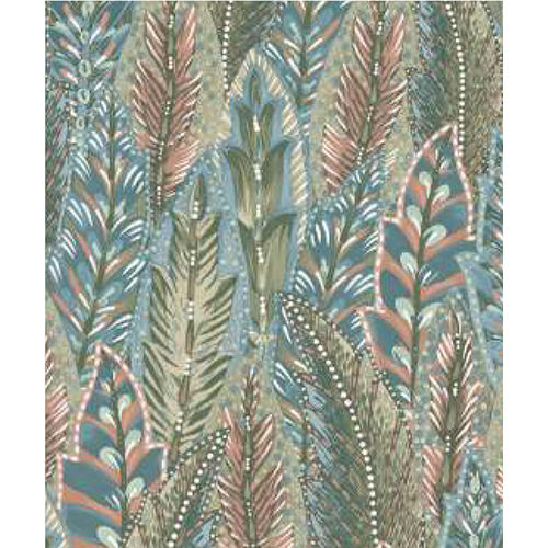 Amherst Coral Blue Wall Coverings Size: As Per Requirement