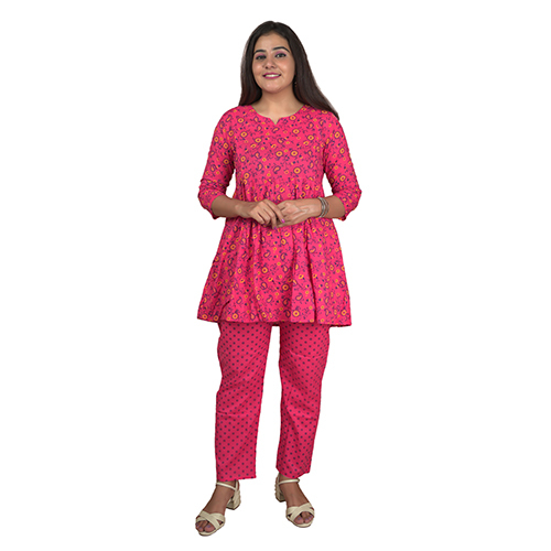 Different Available Ladies Pink Cord Set