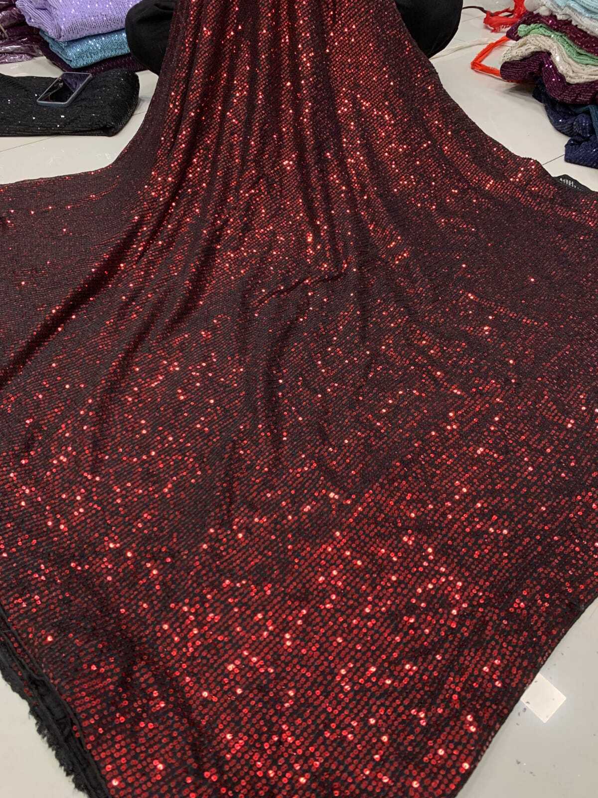 Party Wear Sarees For Women - Georgette Fabric, Embroidered With Lace Border , Sequins Work And Soft Blouse Piece For Elegant Celebrations
