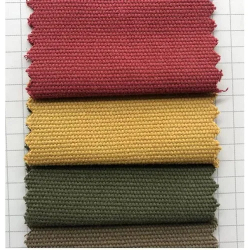 Multicolour Cotton Waxed Canvas Fabric