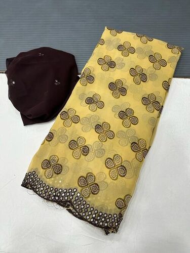 प्यारा और बहुत नरम हल्का वेट जॉर्जेट साड़ी