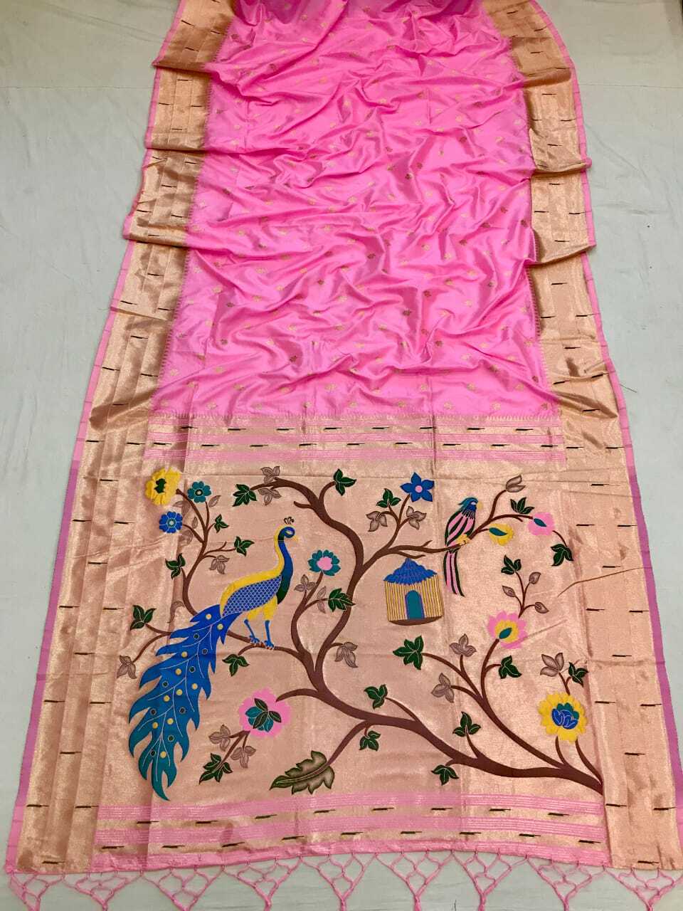 New Concept Adorable Design Beautiful Pure Soft Banarasi Lichi Silk Heavy Saree