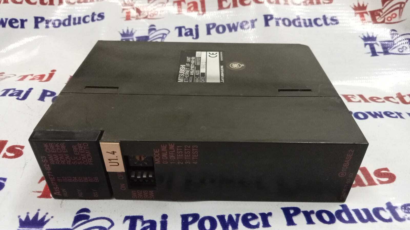 Mitsubishi A1sj71e71-b2-s3 Plc - 2.0x6.0x4.0 Inches, 0.2 Kg Weight | 512kb Sram, 16 Analog Channels, 10base2 Compatibility, 32 Outputs, Efficient Data Processing