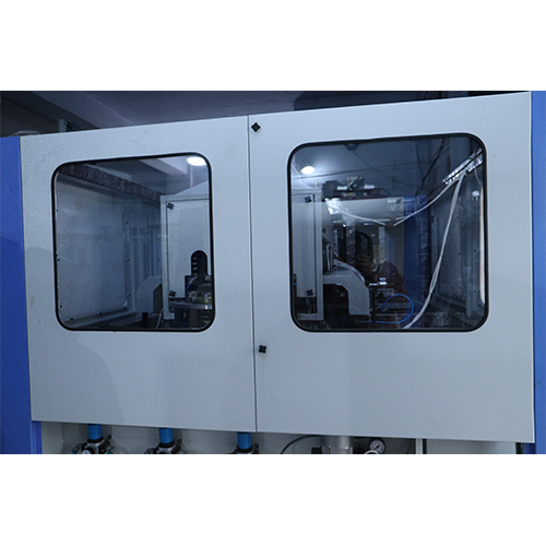 4 Cavity Pet Blowing Machine - Color: White/blue