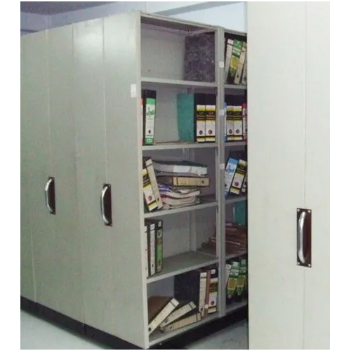 ग्रे मोबाइल कॉम्पैक्टर स्टोरेज सिस्टम