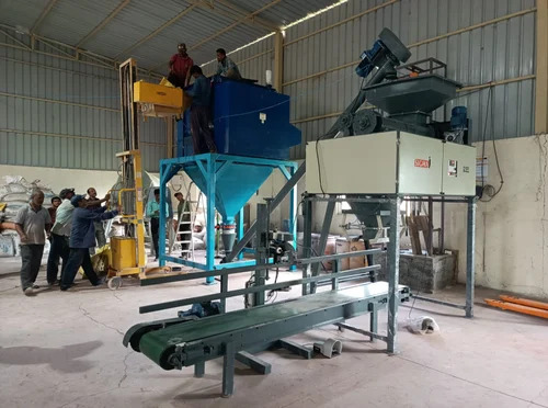 Gfm04 Grains Bag Filling Machine - Ms Material, Semi-automatic & Automatic Grades, 220 To 440 V Power | 250-300 Bags/hour, Pneumatic Driven, Advanced Bag Moulding Technology
