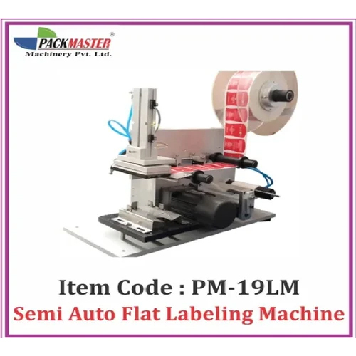 Semi Auto Flat Bottle Labeling Machine By Packmaster Machinery Pvt. Ltd.