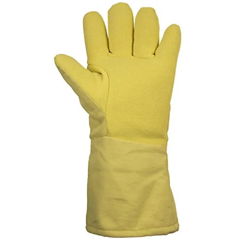 Para Aramid Full Fingered Hand Gloves - GSM 480, Heavy Quality, Unisex Yellow | Quick Dry, Washable, Heat Resistance, Disposable Usage