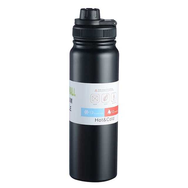 Jumbo Flask - Stainless Steel 1000 Ml , Vacuum Insulated For Hot & Cold Beverages, Sipper Mouth & Large Opening - Available In Black, Red & Blue