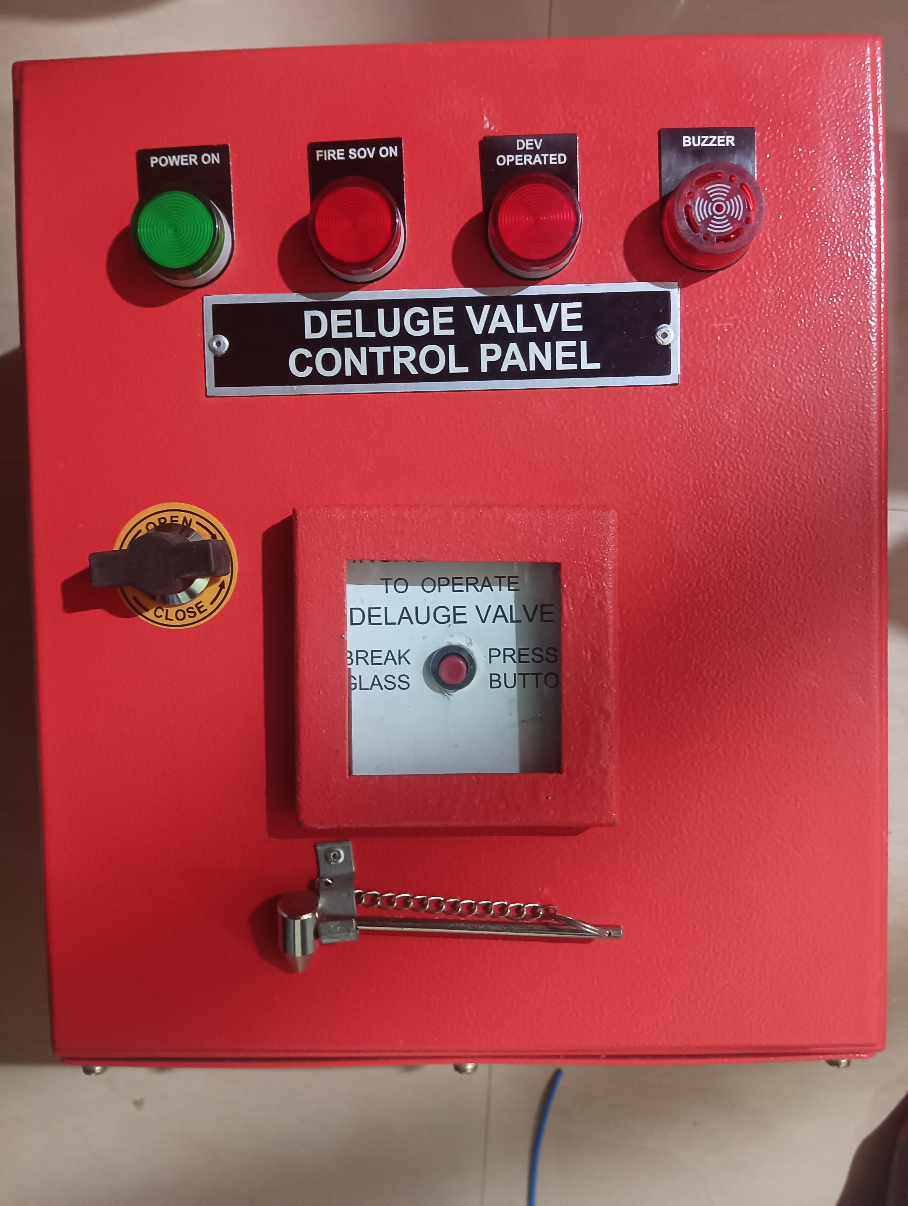 Delauge Valve Control Panel - Base Material: Mild Steel
