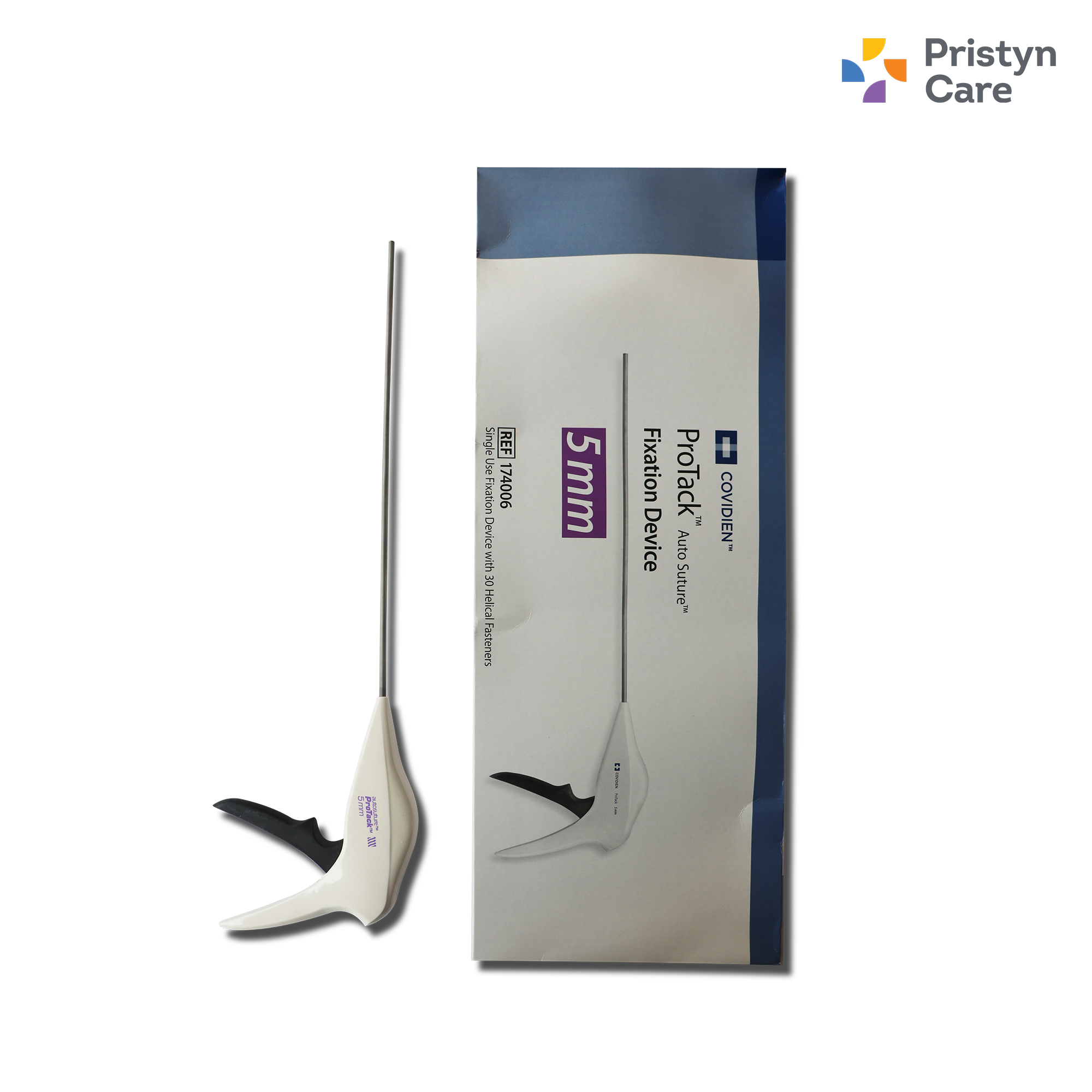 Protack 5mm Fixation Device - Stainless Steel, 35.5cm Length, Silver Color, Straight Shape | Helical Fasteners, Mri Compatible, 30 Tacks Per Box