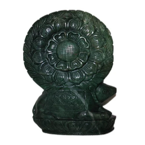 Indian Green Aventurine Gemstone Ganesha Statue
