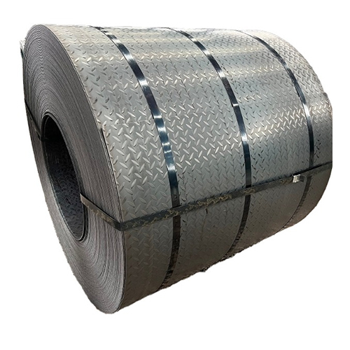 MS Chequered Coil - Stainless Steel, Hot Rolled, Rigid Hardness | Galvanized Surface Treatment, Long-Lasting Durability, Corrosion Resistance