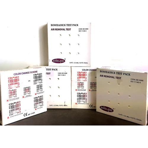 Bowie-dick Test Kit - Steel, 18x18x18 Cm | Iso Approved, Daily Monitoring Of Steam Sterilizers, Color Change Indicator Sheet