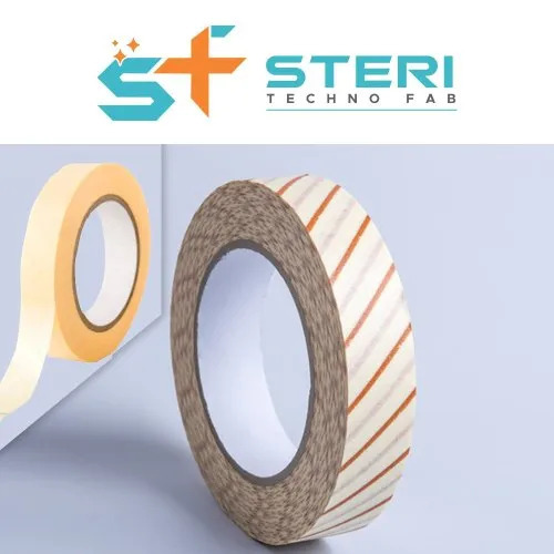 Steam Indicator Tape - Nylon Material, Various Sizes Available, Light Yellow To Dark Brown Color Change | Pressure Sensitive Adhesive For Reliable Sterilization Indication