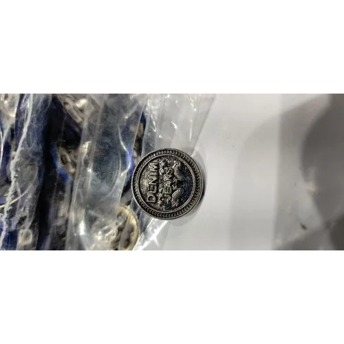 Jeans Button Rivets - Metal, 10 Mm Diameter, Golden Color, Round Shape, Printed Technique | Durable And Stylish Upgrade For Jeans