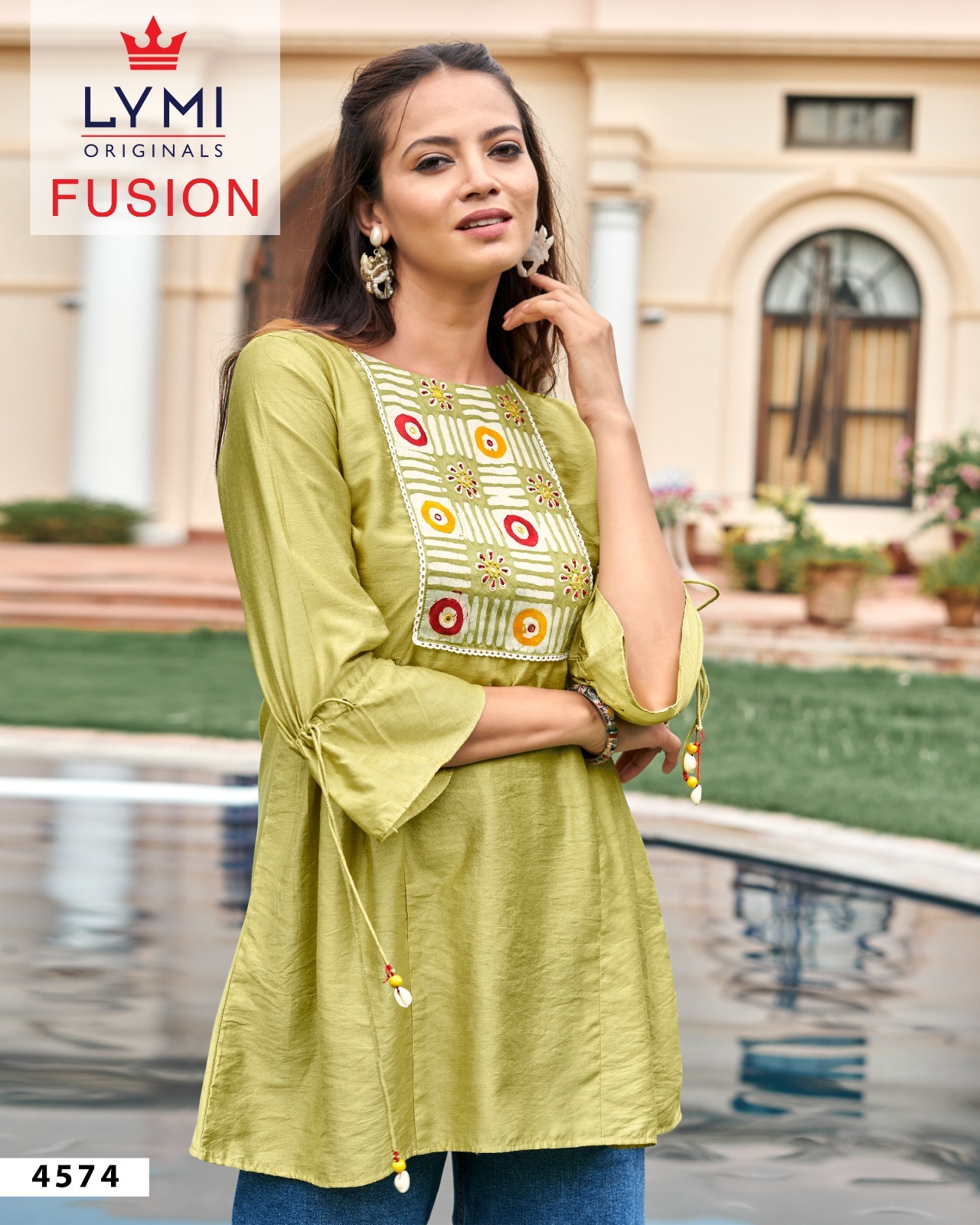 Fancy Embroidered Top With Handwork - Silk Material, Sizes: S, M, L, Xl, Xxl | Casual Dress, Full Sleeves, Breathable, Quick Dry, All Season