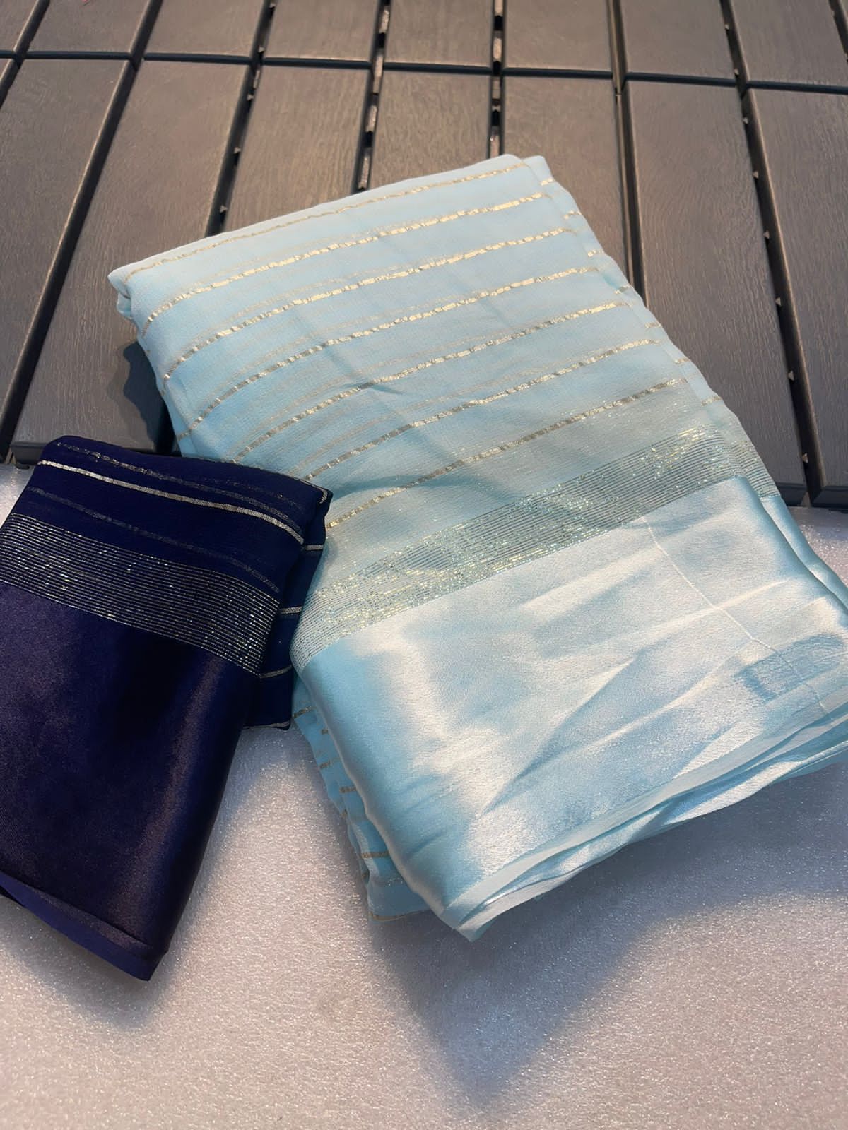 Beautiful Georgette Sarees With Satin Border