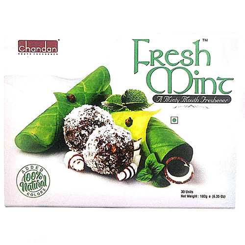 Chandan Fresh Mint Mouth Freshener - 150g Soft Pasty Texture | Sweet Taste, Dried Style, Box Packaging