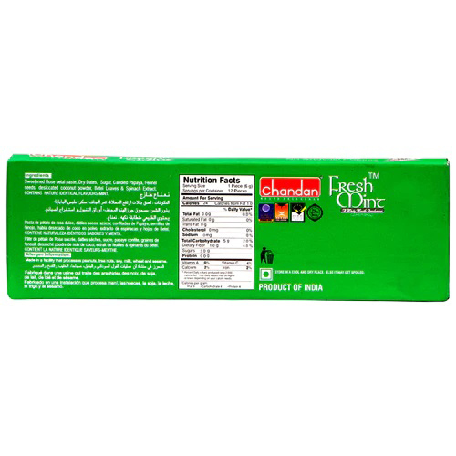 Fresh Mint Paan - 72g Bag, Sweet Taste With Semi-soft Texture In Cube Shape, Dried Filling