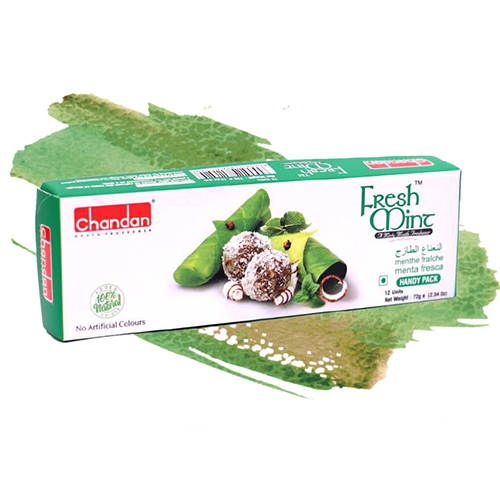Fresh Mint Paan - 72g Bag, Sweet Taste With Semi-soft Texture In Cube Shape, Dried Filling