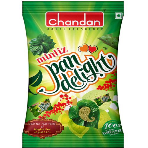 Mintiz Pan Delight - 155g Solid Semi-soft Sweet Mouth Freshener, Fruity Cube With Chandan Filling - Dried Decoration