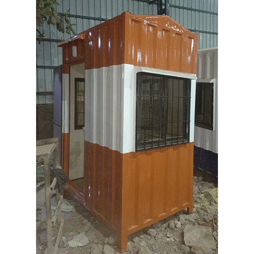Industrial Portable Security Cabin - Color: Orange