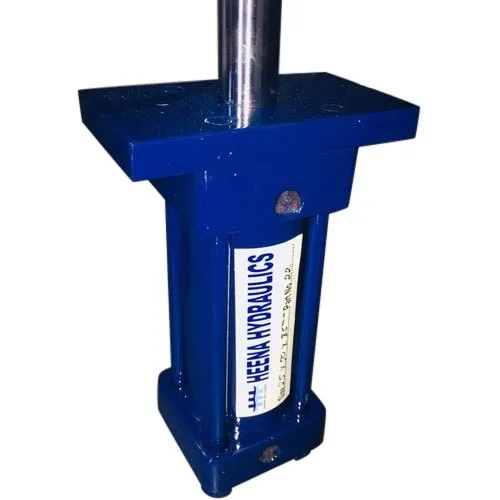 Iron Hydraulic Cylinder - Color: Blue