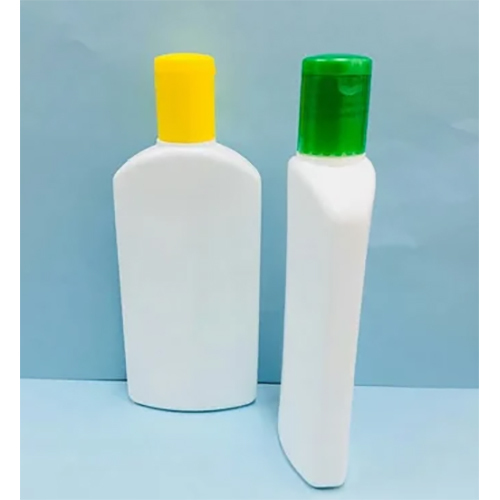 HDPE 100ml Flat Lotion Bottle with Filliptop Cap - White HDPE Material, 100ml Size, 16gm Weight | Ideal for Lotions and Other Liquids