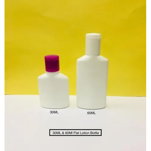 30ml Hdpe Flat Bottle - Material: HDPE | Size: 30 ml, Color: White, Type: Flat Bottle for Versatile Storage Solutions