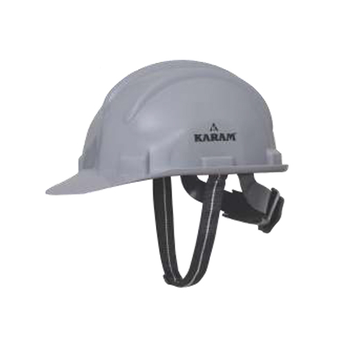 Grey Safety Helmet - ABS Material | Reusable, Unisex Design for Industrial Use