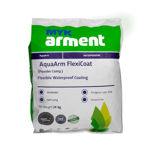 24 kg AquaArm Flexi Coat Powder Comp Flexible Waterproof Coating Chemical - Waterproof Coating Material, 24 Kg Size, White Color | AquaMembrane Type, Coverage 2 Kg per Sq.M.