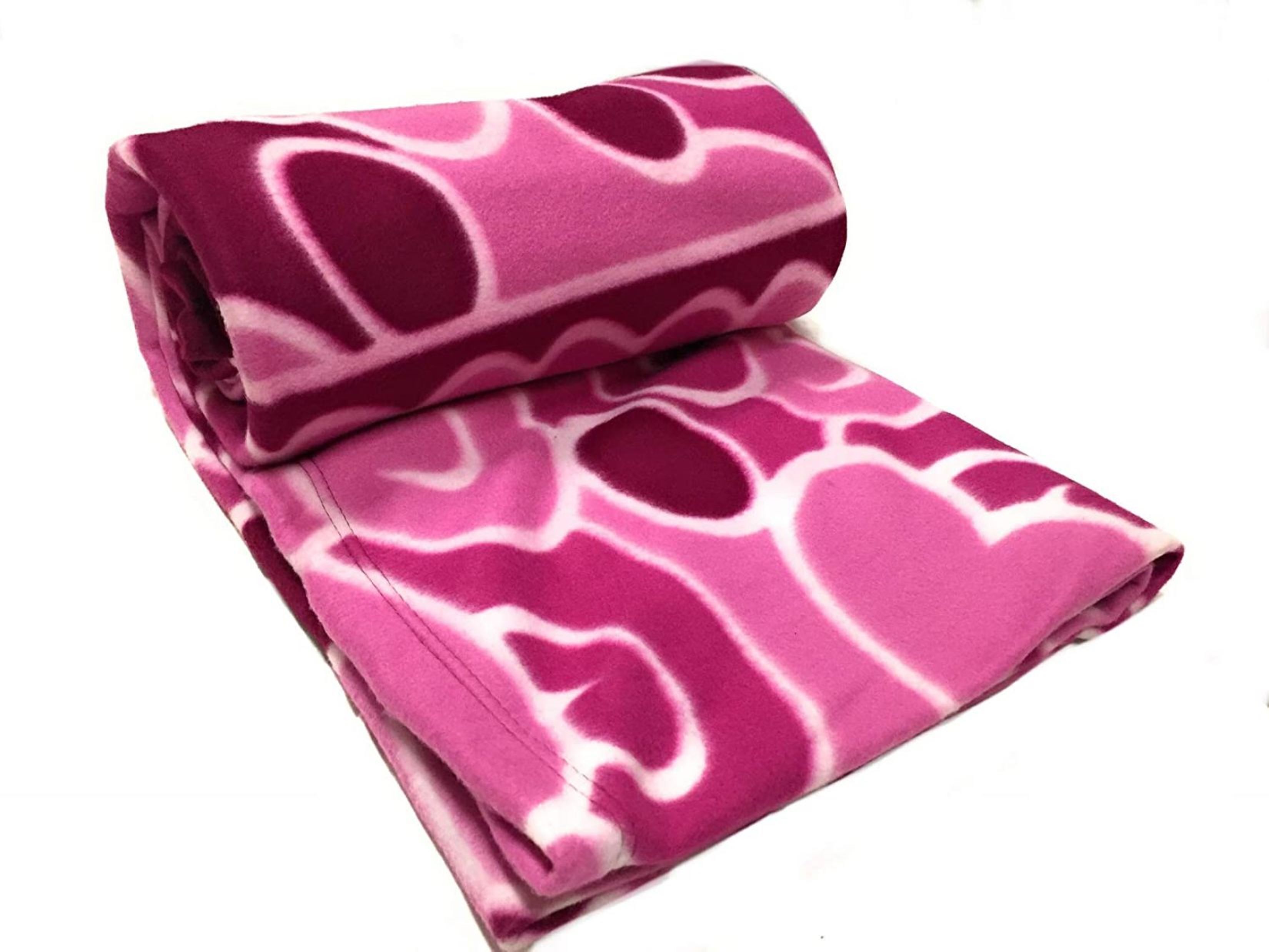 Printed Polar Blankets Medium Size 70x90 Inches 500 Gram - Soft Fleece Material, Multi-color Printed Design, Ideal For Bedding & Travel