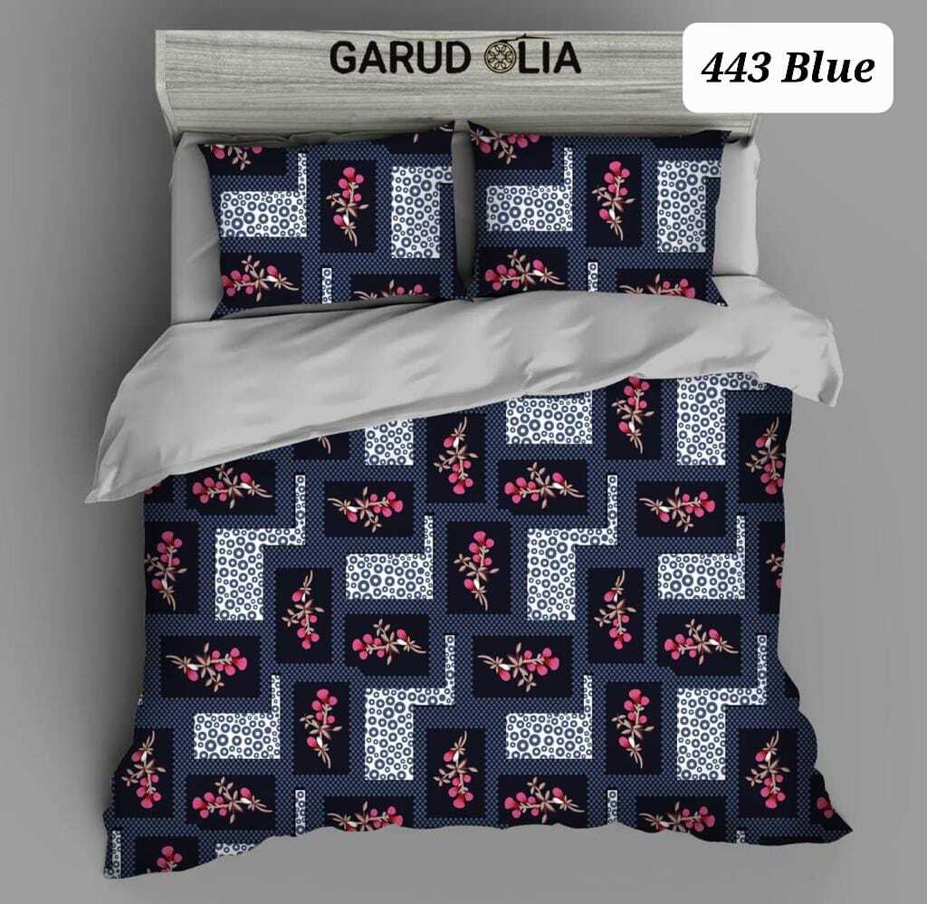 3d Bedsheet Polycotton 4 Meter Cut Piece - Full Size, Multicolor, 150 Thread Count, Weight 800g, Washable, Printed Design | Durable Polyester Material