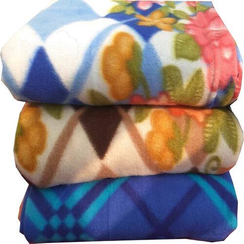 350 Gram Polar Fleece Printed Blanket - Plush Soft Polyester Fabric, 90x60 Inch Queen Size, Whip Stitch Edges, Ideal for Bedding and Travel