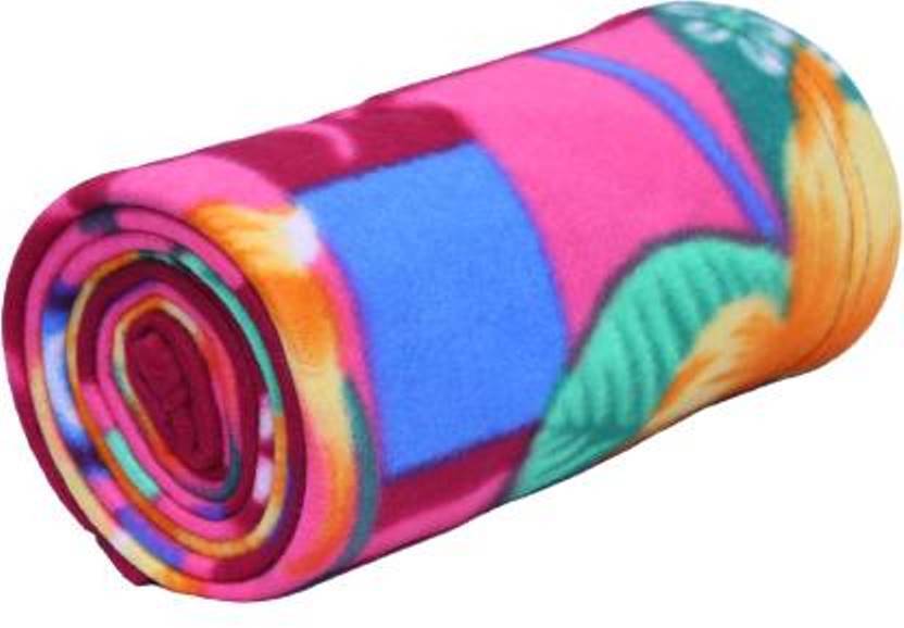 Premium Polar Fleece Blanket - 90x60 Inches, Multicolor Print With Plush Soft Fabric & Silky Satin Border, Perfect For Bedding, Travel, And Home Use