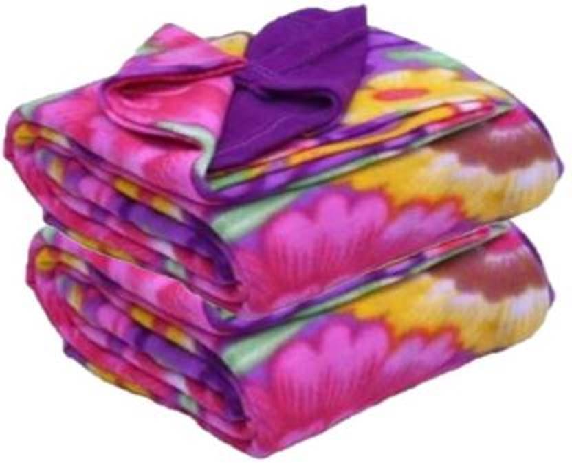 Premium Polar Fleece Blanket - 90x60 Inches, Multicolor Print With Plush Soft Fabric & Silky Satin Border, Perfect For Bedding, Travel, And Home Use