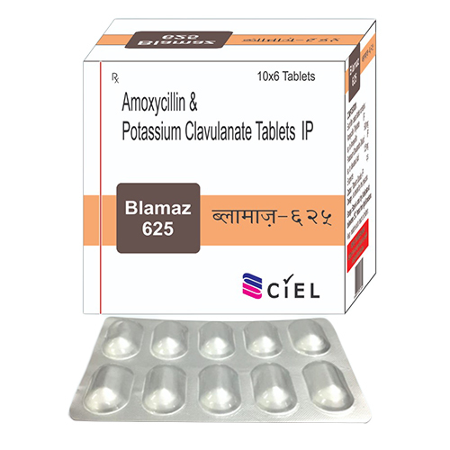 Amoxycillin And Potassium Clavulanate Tablets IP - 10x6 Tablets Strip Pack | General Medicine for Bacterial Infections, Suitable for All, Store in Cool & Dry Place