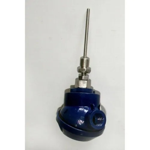 J Type Thermocouple - Stainless Steel, Probe Length 151-300 mm, Probe Diameter 9-20 mm | Temperature Range 0 to 750 deg C, Accuracy +/- 2.5 deg C or +/- 0.75%, Electric Power Source, 1 Year Warranty, Blue Silver Color