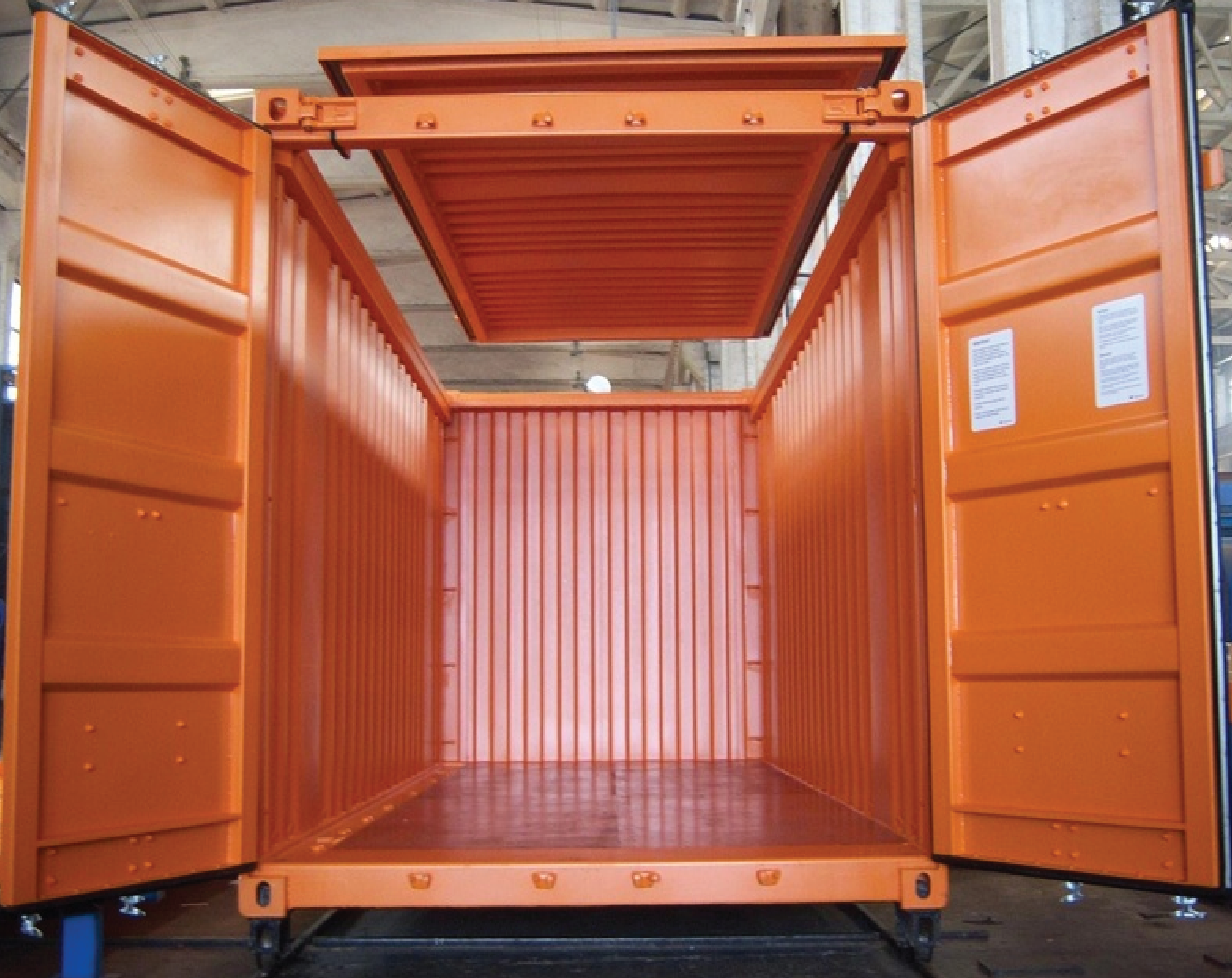 Open Top Container - 40ft Size, 39''-6" X 7''-9" X 8''-10" Dimensions | Corten Steel, Marine Coating, 4000 Capacity, 67.6 Volume
