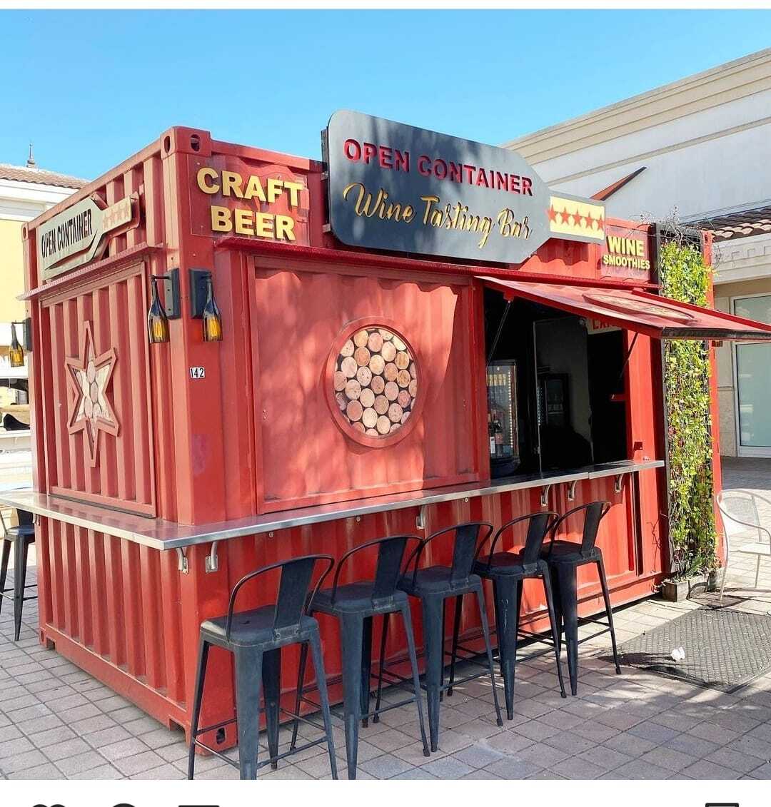 Portable Restaurant Container - Mild Steel, 40x8 Feet, Isolated Design, 9.5 Ft Height | Capacity: 4000 Ton/day, Ideal For Business & Personal Use