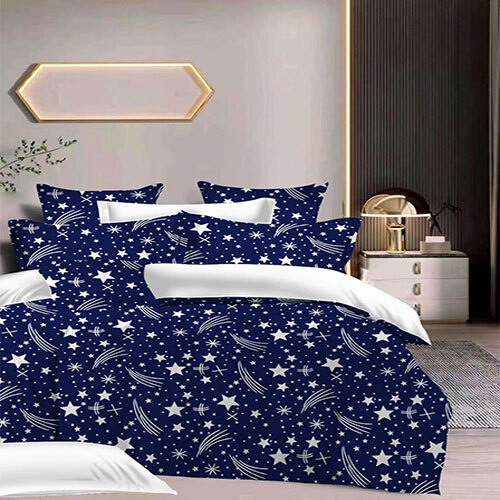 Sky High Design Bed Sheet - 100% Cotton, Full Size | Different Available Colors, Printed Pattern, Plain Style For Commercial And Household Use