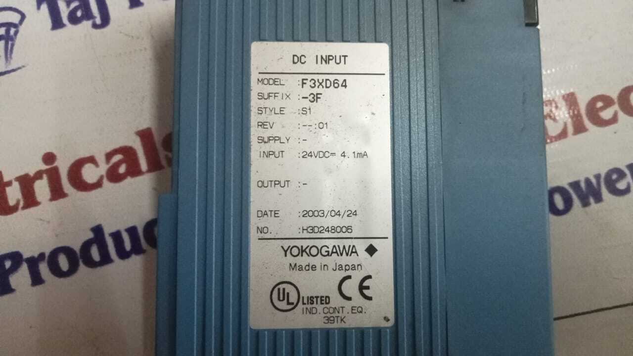 Yokogawa F3xd64 Plc - Features: 64-channel Digital Output Module