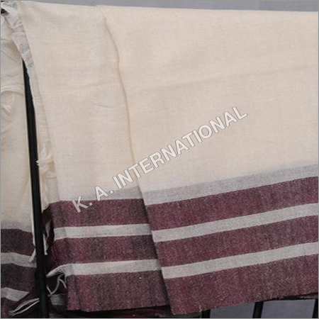 वूल यार्न डाईड चेक स्टोल