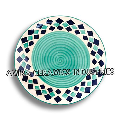Dinner Plate - Ceramic Material, Polished Surface Finish | Elegant Design For Stylish Dining Experiences