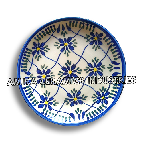 Dinner Plate - Ceramic Material, Polished Surface Finish | Elegant Design For Stylish Dining Experiences