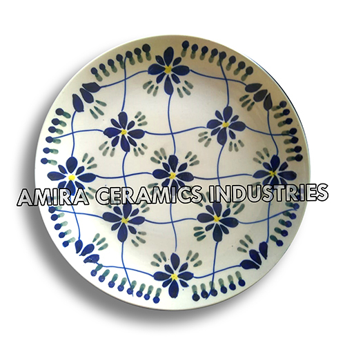 Dinner Plate - Ceramic Material, Polished Surface Finish | Elegant Design For Stylish Dining Experiences
