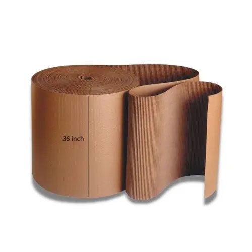 Brown Corrugated Roll - Eco-friendly Wood Pulp Material, Customised Size Options, Durable Brown Packaging Paper - Ideal For Gift Wrapping And Secure Hold