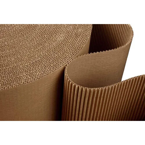 Brown Corrugated Roll - Eco-friendly Wood Pulp Material, Customised Size Options, Durable Brown Packaging Paper - Ideal For Gift Wrapping And Secure Hold